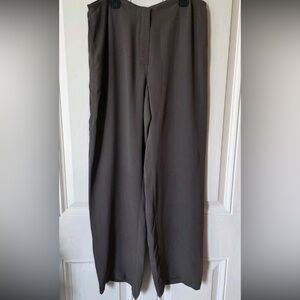 Eileen Fisher Brown 100% Silk Pants, Women's Size Medium